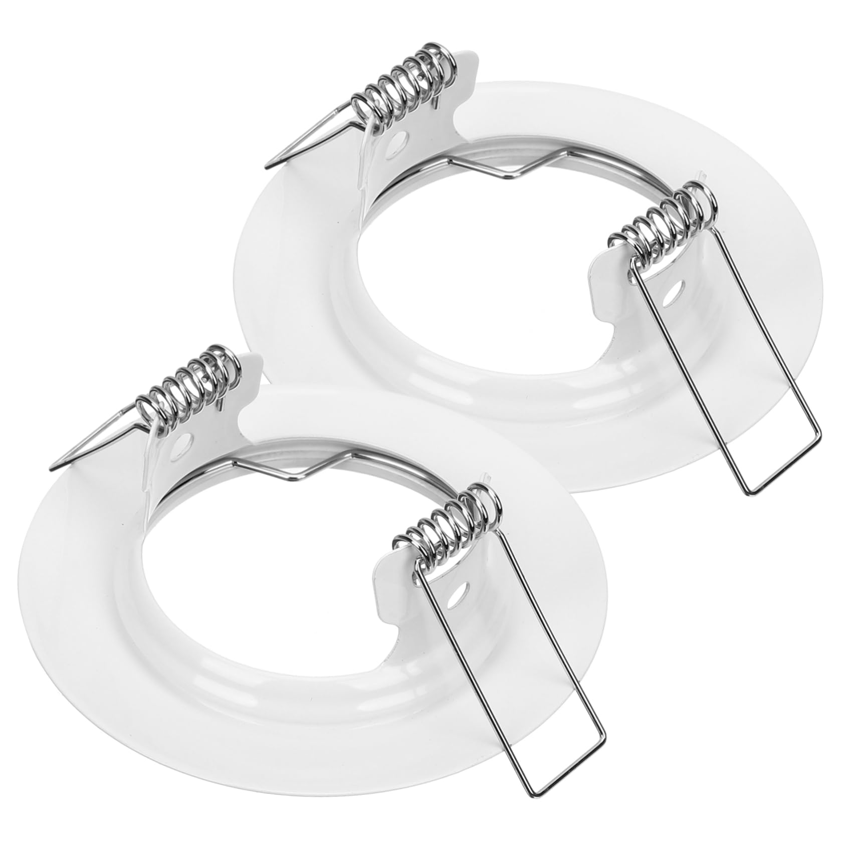 BUTIFULSIC 2pcs Trim Ring Recessed Light Covers Can Light LED Bulb Trim Mr16 Socket LED Recessed Lights Light Ceiling Recessed Light Clips LED Can Trim LED Decor White Iron