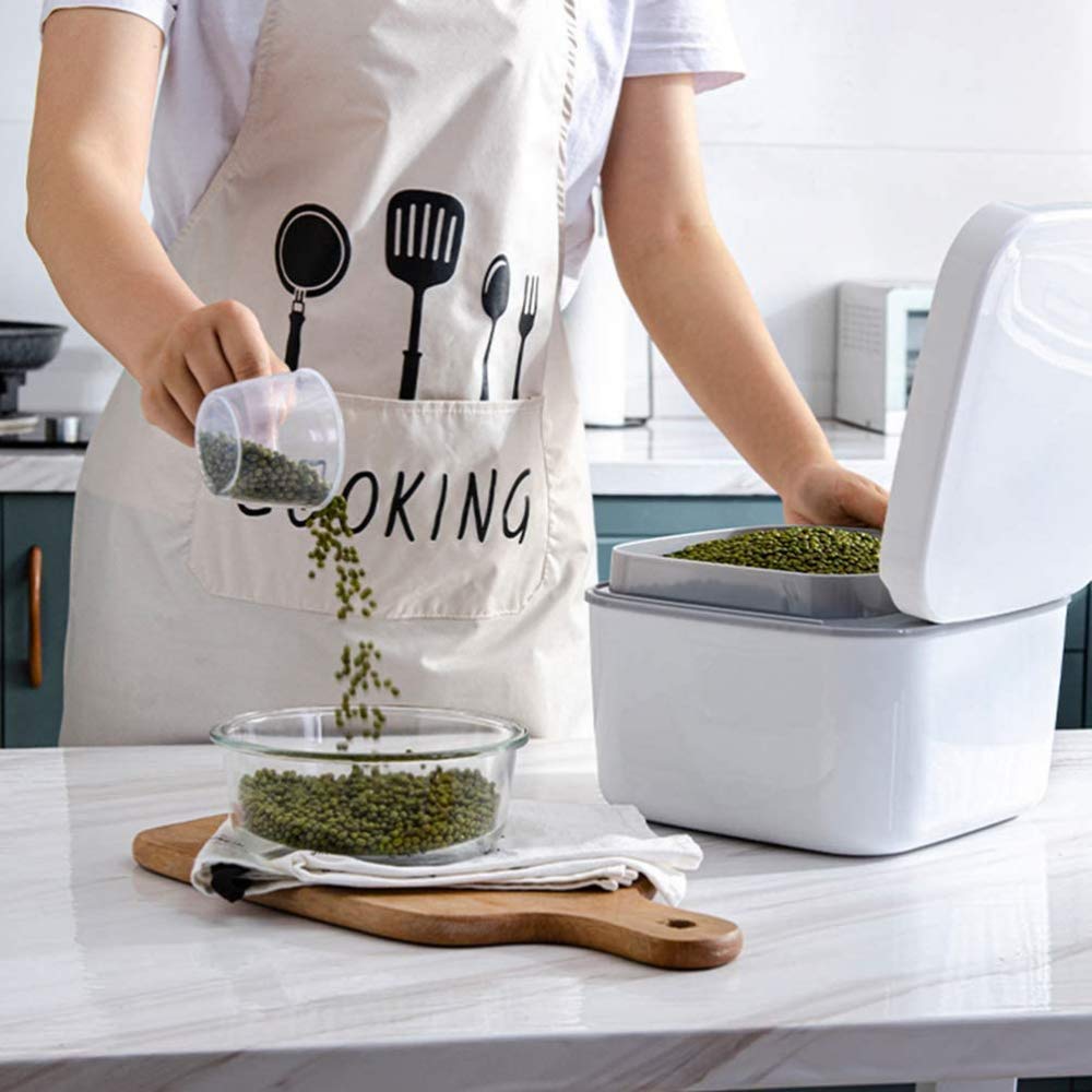 Boîte à Riz 11L + 5,5L + 1,2L Hermétique Sans BPA - Récipients Empilables Avec Doseur