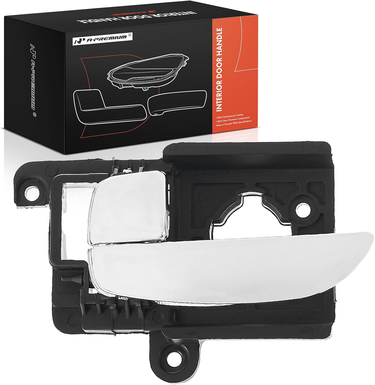 A-Premium Front or Rear Left Driver Side Interior Door Handle Compatible with Hyundai Elantra 2007 2008 2009 2010, Chrome, Replace# 82610-0Q000