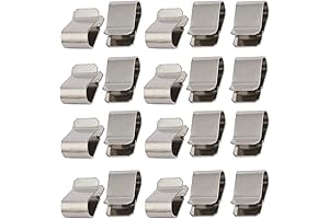 uxcell 20pcs Stainless Steel Spring U Clips for Pipes Clamps