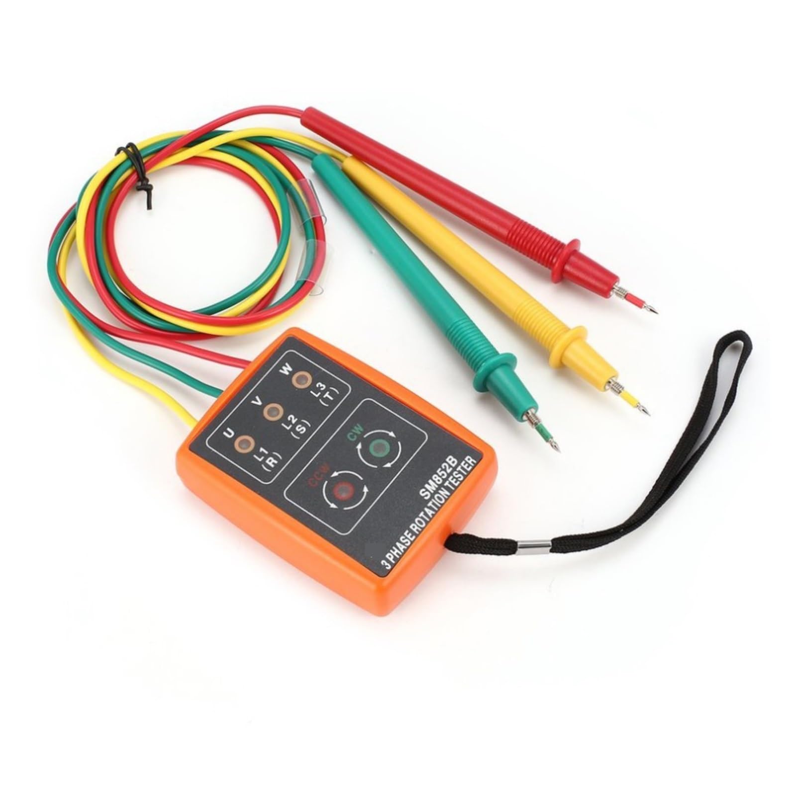 Probador De Rotación Trifásica, Detector De Fase Digital, Medidor De Secuencia LED, CA Trifásica Ligero Y PortáTil