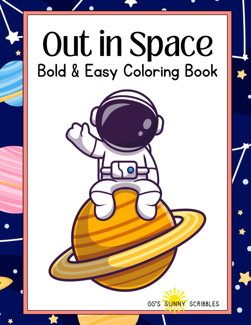OUTER SPACE: BOLD & EASY COLORING BOOK