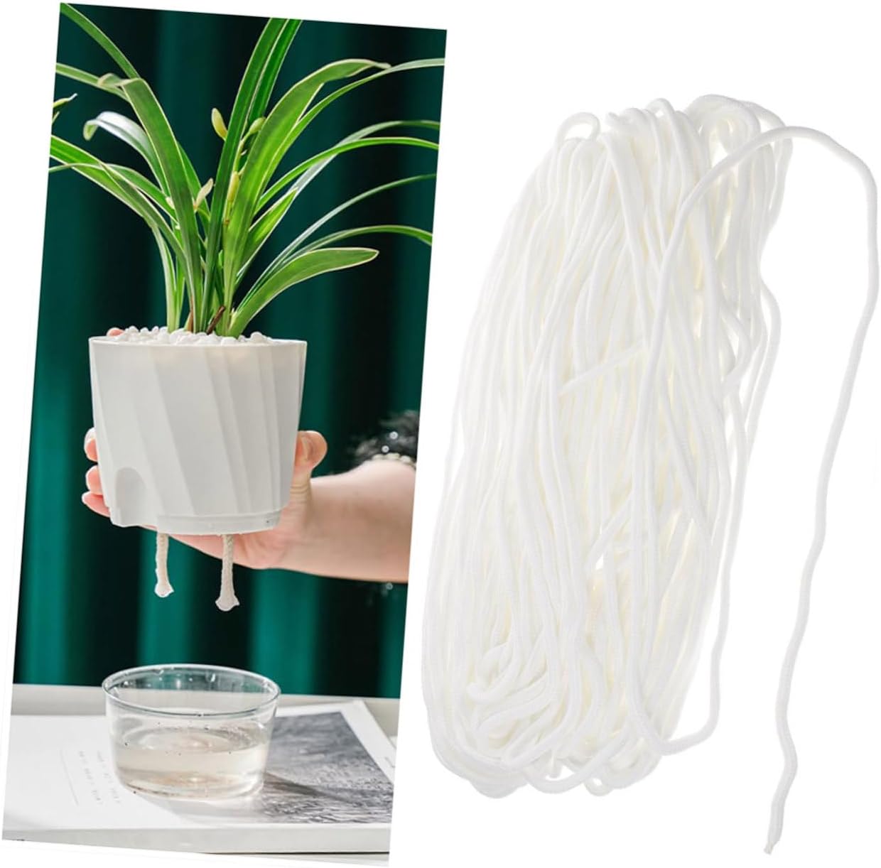 White Cotton Rope Self Watering Cotton Cord 10m for Planters image 3