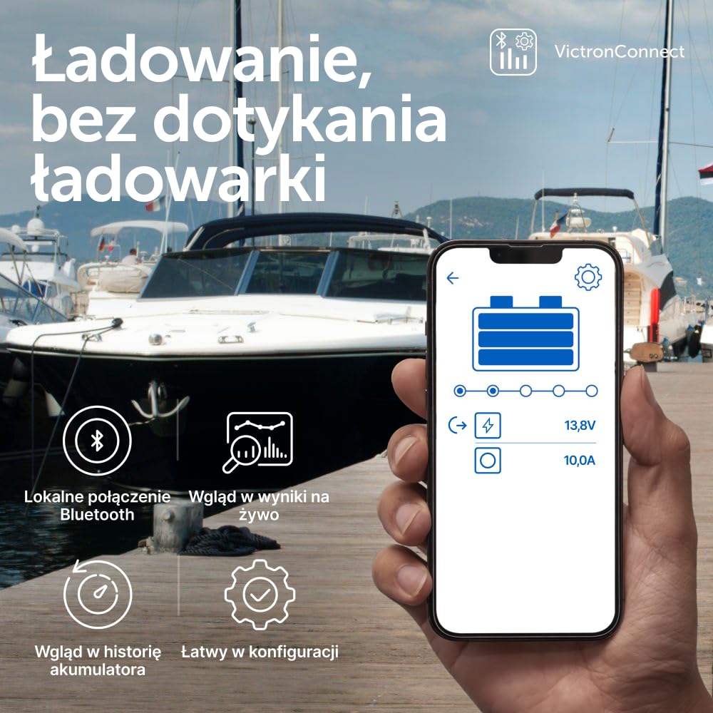 Victron Energy Blue Smart IP65 12-Volt 15 amp 230V, Ładowarka do Akumulatorów, Bluetooth (CEE 7/17)