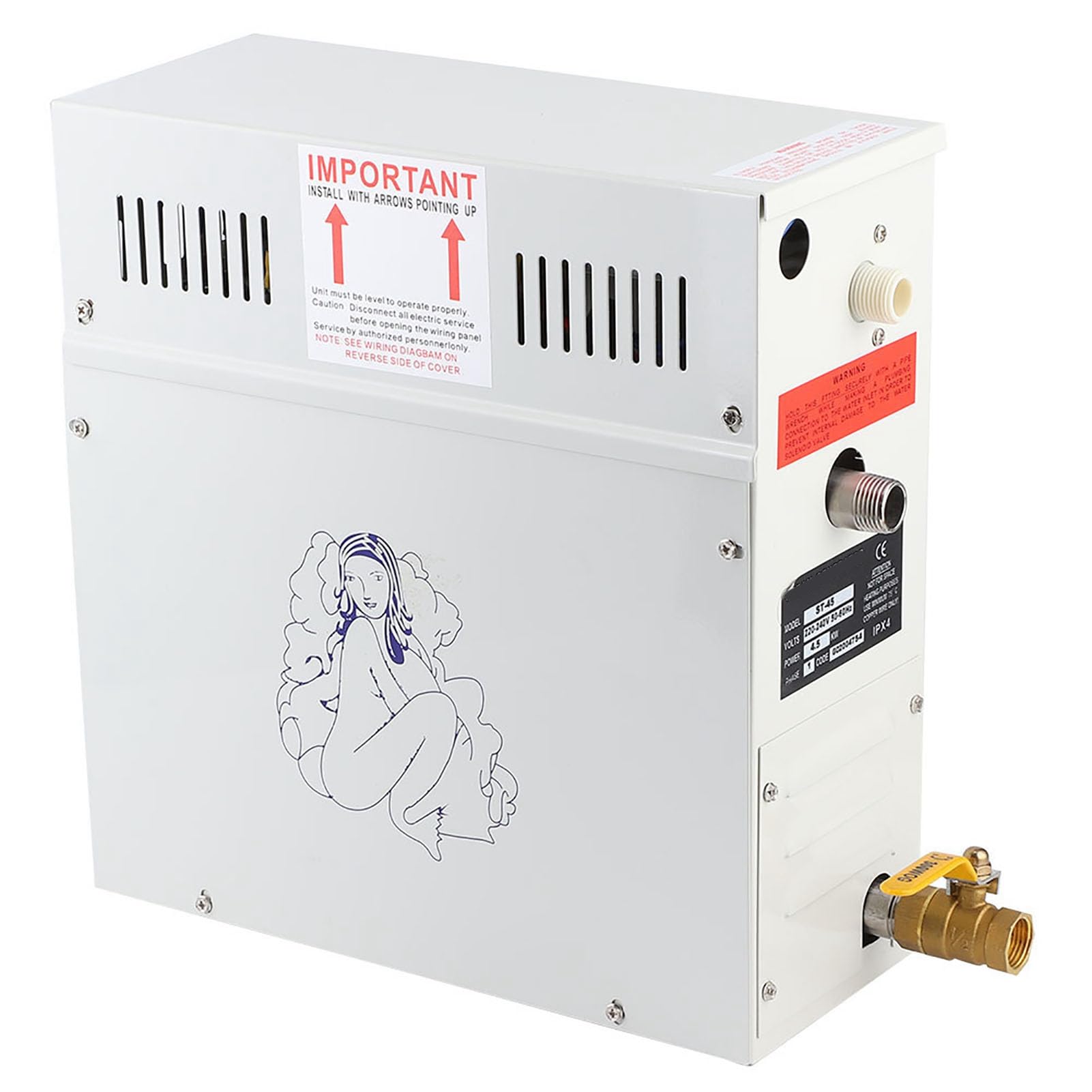 Calentador de sauna Wakects 4,5 KW con control de temperatura de 95 a 131 F