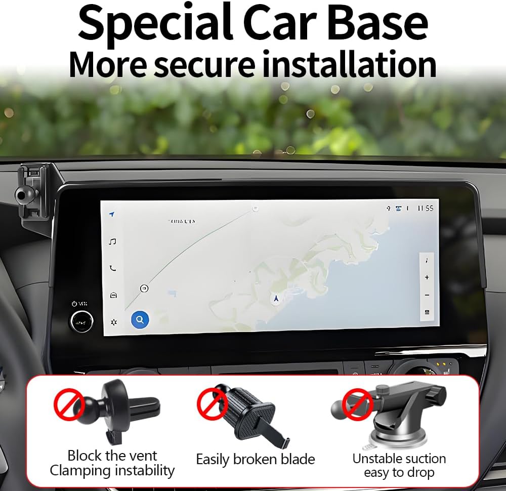 Car Magnetic Phone Mount for Toyota Grand Highlander 2024 2025 2026 and Grand Highlander Hybrid 2024-2026 Auto Accessories Best Cellphone Holder Fast 15W Wireless Charger Cell Phones Charging Stand