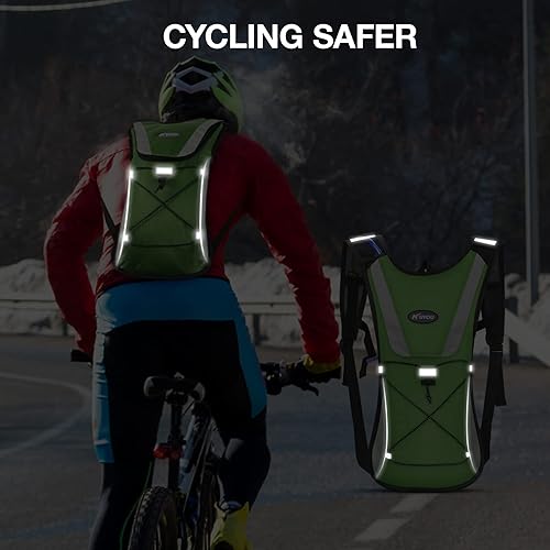 Miniatura 5 de KUYOU Running Hydration Vest - Lightweight Insulated Hydration Backpack with 2L Water Bladder, Adjustable Chest Straps and Reflective Water Backpack