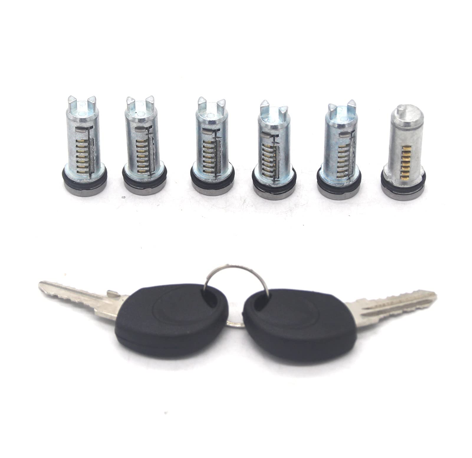 BARILLET DE SERRURE DE PORTE for IVECO DAILY 2000-2012 2996076 2996075 2992551 2991727 Cylindre de verrouillage de commutateur (Size : Black Keys)