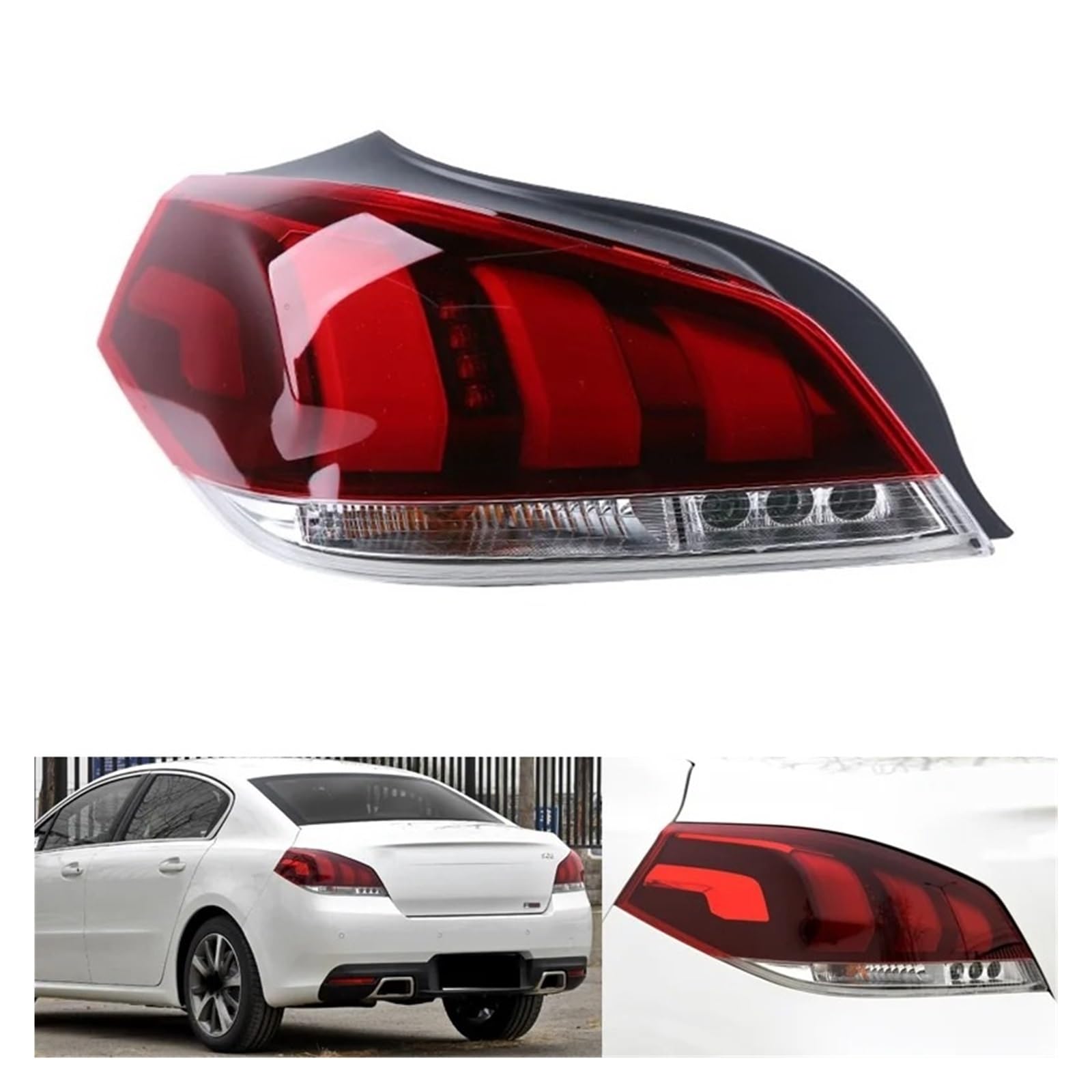 Gruppo fanali Posteriori, Compatibile con Peugeot 508 2016 2017 2018, Luce Freno, paraurti Posteriore, fanali Posteriori