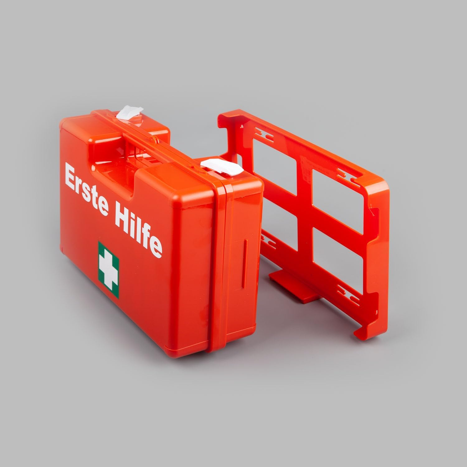 Leina-Werke Erste-Hilfe-Koffer Multi ÖNORM Z 1020:2025 - Erste Hilfe Kasten für Betriebe, Zuhause & Einrichtungen - Orange - mit Wandhalterung und Anleitung