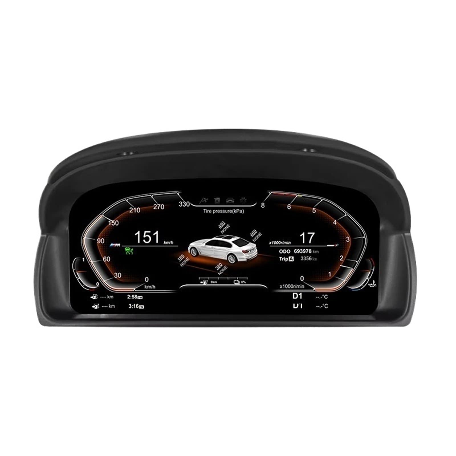 EGUIAS Car Digital Speedometer Car Dashboard Cluster Fit For BMW X1 E84 2009-2015 LCD Digital Cluster Instrument Panel Display Virtual Cockpit