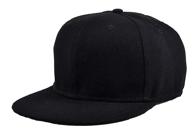 ANEZKA Men's Snapback Hiphop Cap Black Free Size