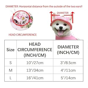 Princess-Pet-Hat-Dog-Caps-Hats-with-Neck-Strap-Adjustable-Comfortable-Ear-Holes-for-Small-Medium-and-Large-Dogs-in-Ourdoor-Sun-Protection-S-Colour-Flower - Cucciolini Doodles   Princess-Pet-Hat-Dog-Caps-Hats-with-Neck-Strap-Adjustable-Comfortable-Ear-Holes-for-Small-Medium-and-Large-Dogs-in-Ourdoor-Sun-Protection-S-Colour-Flower