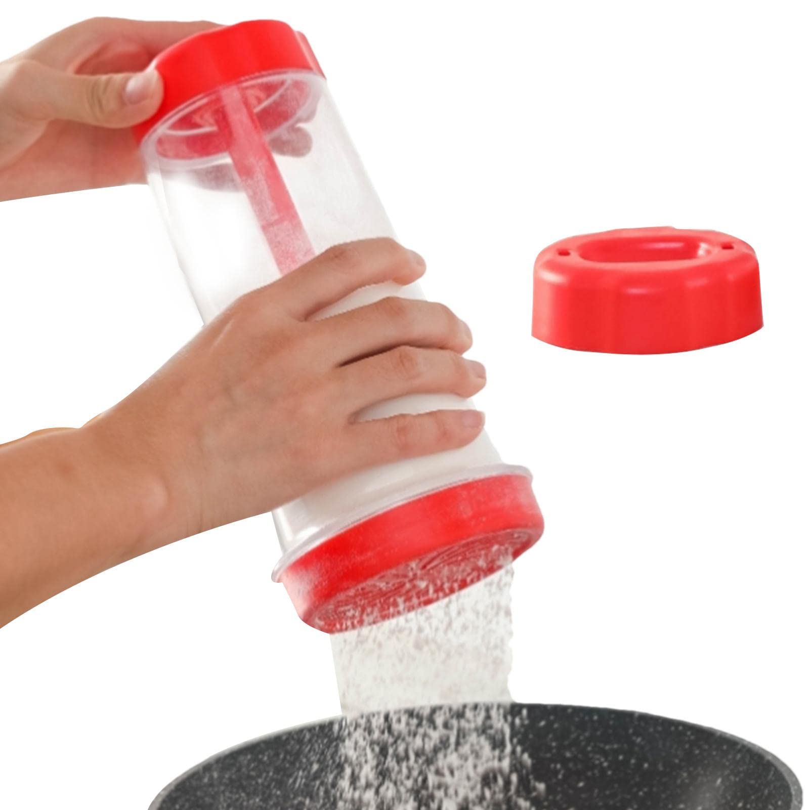 Woteg Red Flour Sifter For Baking,Powder Sifter - Flour Sifter Sieve Powder Sugar Sifter For Baking Powde Strainer Flour Sifter For Baking Fine Mesh