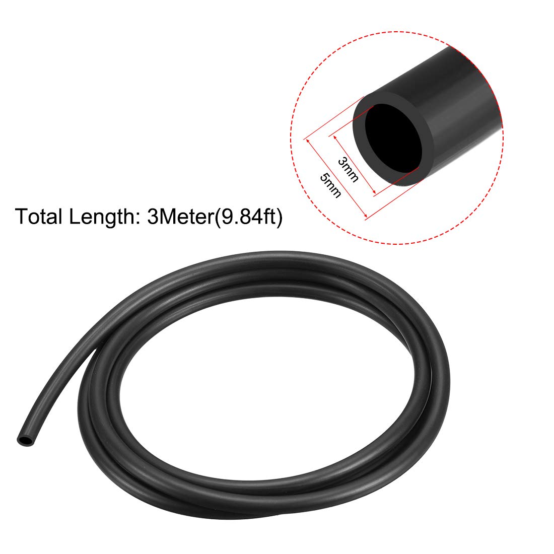 17m 5mm diam interno moto scooter Benzina Olio tubo carburante tubo