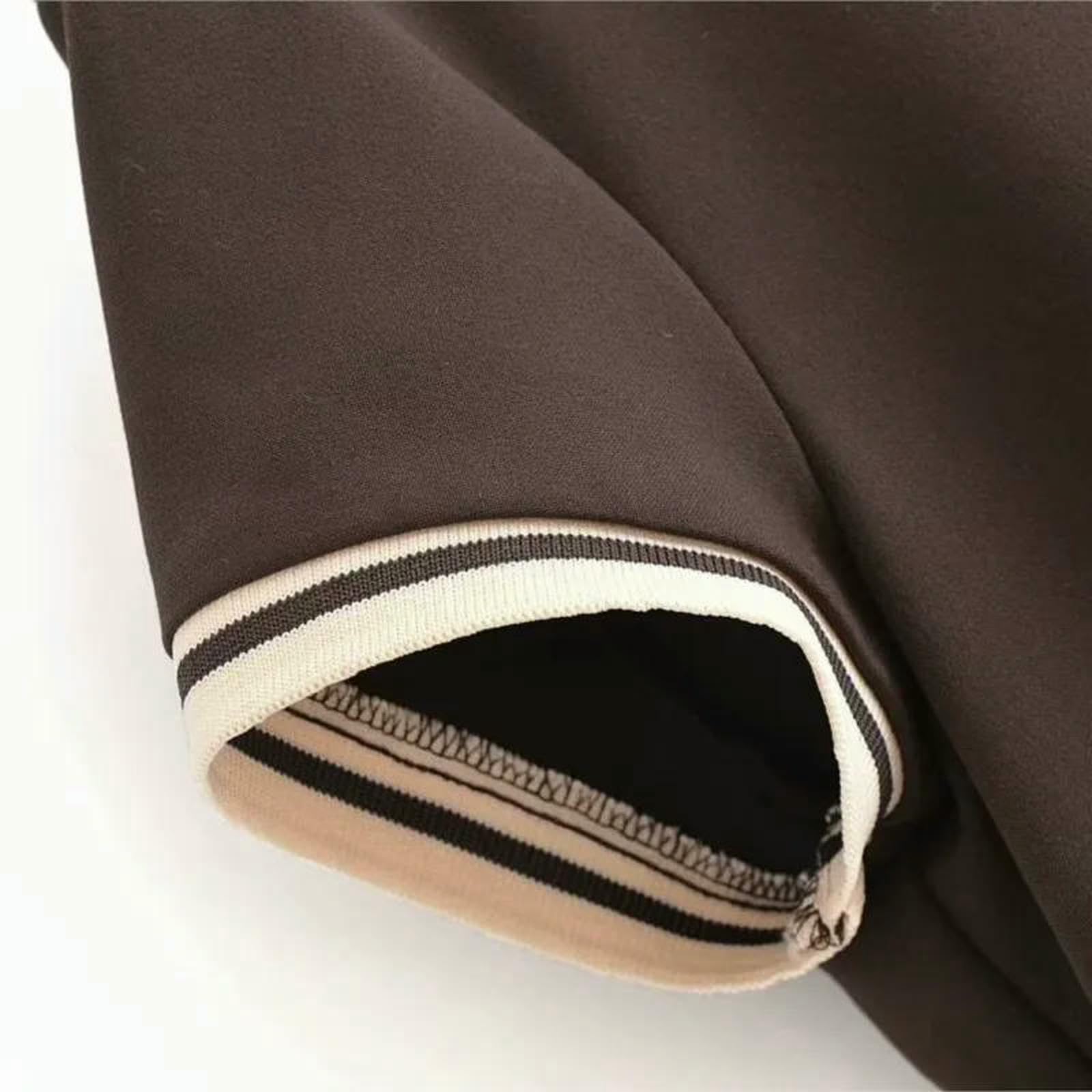 Vestito Donna Abito Corto A Pieghe Largo per Donne Autunno Casualmente Coste Mini Abiti in Stile Sciplitura Femmina Midi-Rosso-l