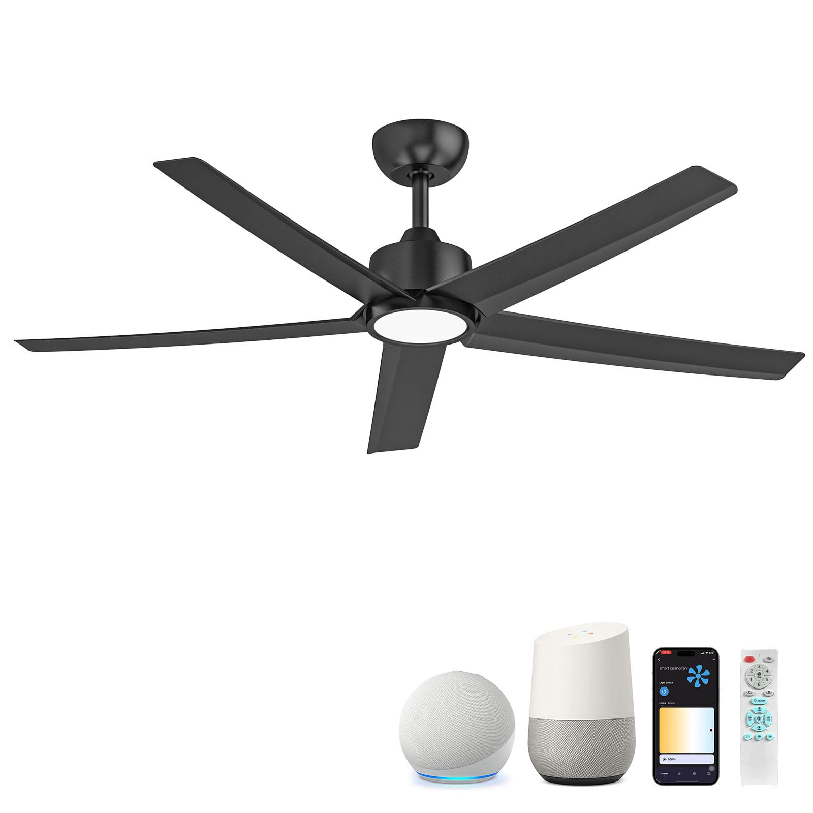 ocioc 52 Inch Smart Ceiling Fan