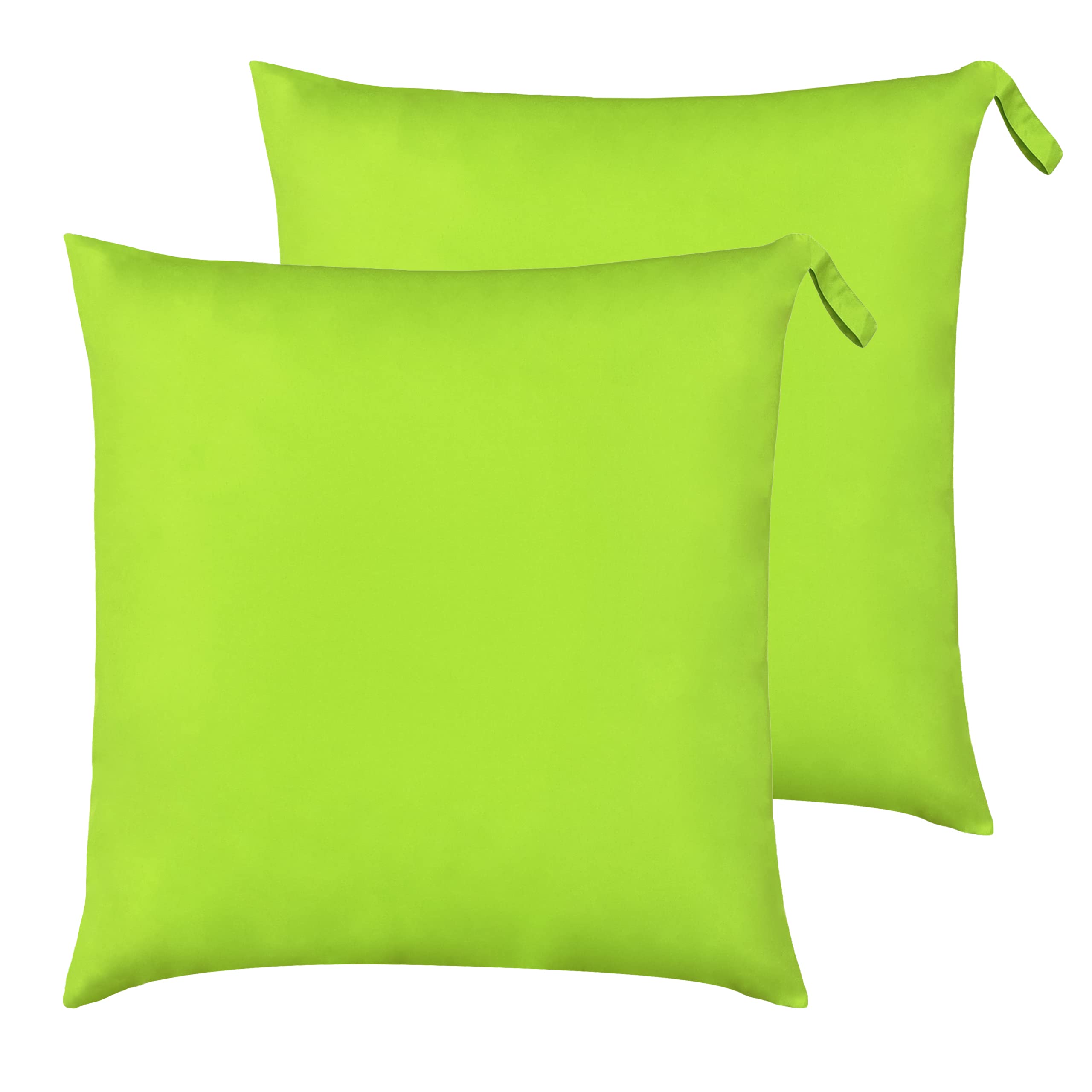 furn. Plain Outdoor Cushions Twin Pack,Lime,55 x 55cm