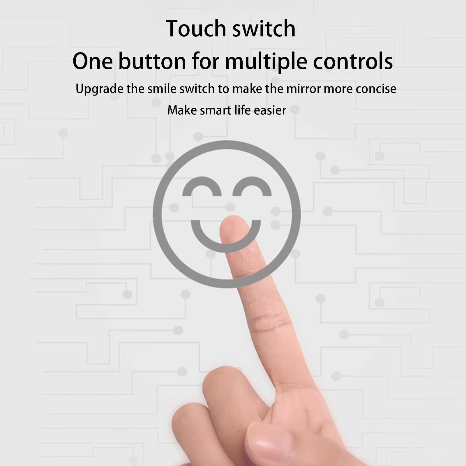 Okrągłe lustro, lustro łazienkowe LED, okrągłe lustro łazienkowe do przedpokoju, łazienki, salonu i innych, nowoczesne minimalistyczne lustro (kolor: światło trójkolorowe, rozmiar: 60 cm)