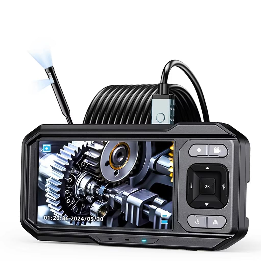 ETZIN Dual Lens Industrial Endoscope, 1080P Digital Borescope
