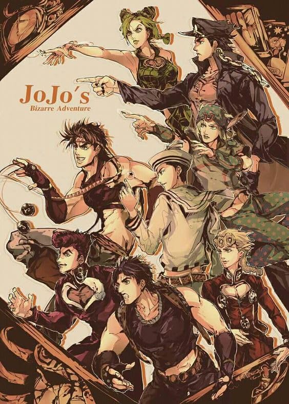 JoJo's Bizarre Adventure Poster - 12x18 inch Wall Poster 170 GSM Paper | Home & Office Decoration | Gloss Finish Unframed Poster CSP447
