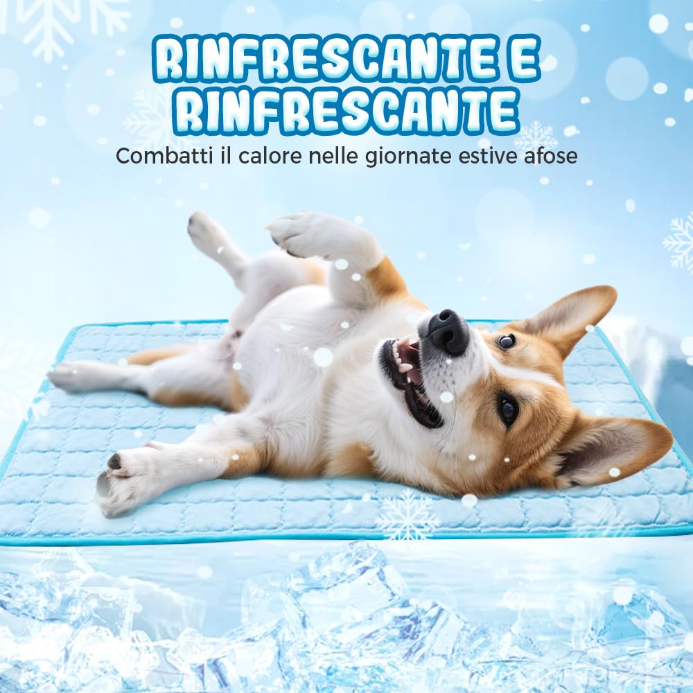Tappetino Refrigerante Cane, 2026 Nuovo Tappetino Rinfrescante, Cuscino Auto-Refrigerante, Tappeto Refrigerante Tappeto Rinfrescante Perfetto per Cani e Gatti in Estate (Rosa, XL)
