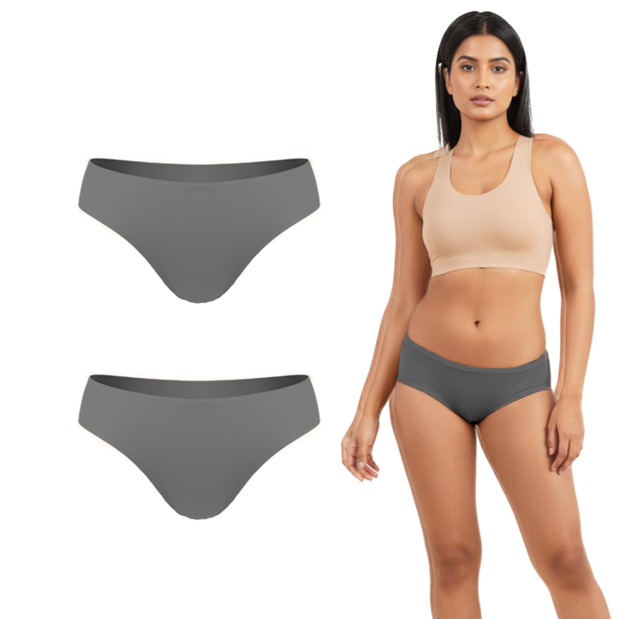 Modal Panties for Women | Soft & Stretchable Everyday Underwear | Anti-Microbial, Breathable Fabric, Gynecologist Recommended | Patented Comfort Fit Undies | Pack of 2