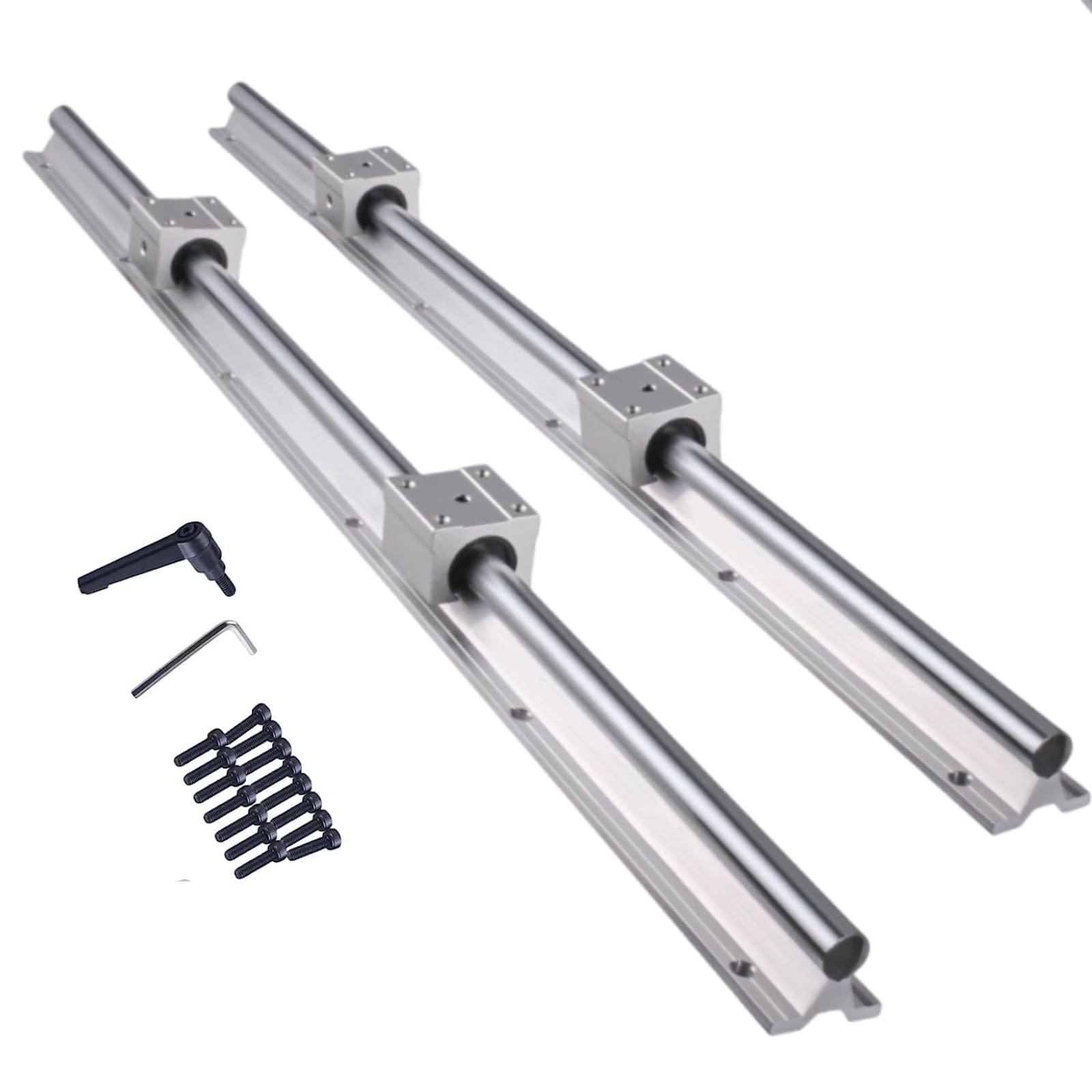 Riel lineal SBR12 400 mm guía lineal con 4 bloques SBR12UU inoxidable para impresora 3D