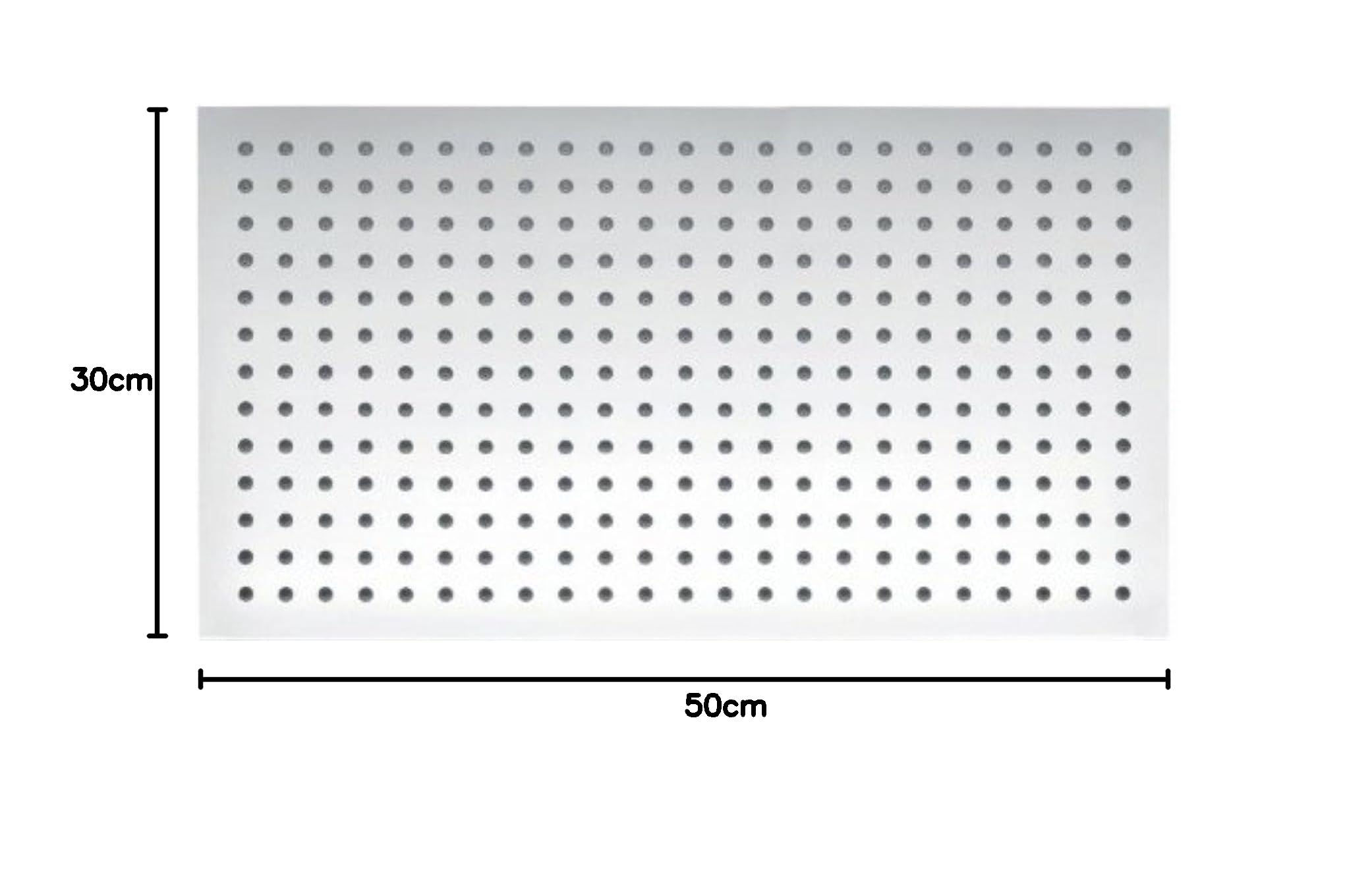 Soffione XXL in acciao INOX- rettangolo - DPG2051-50x30cm