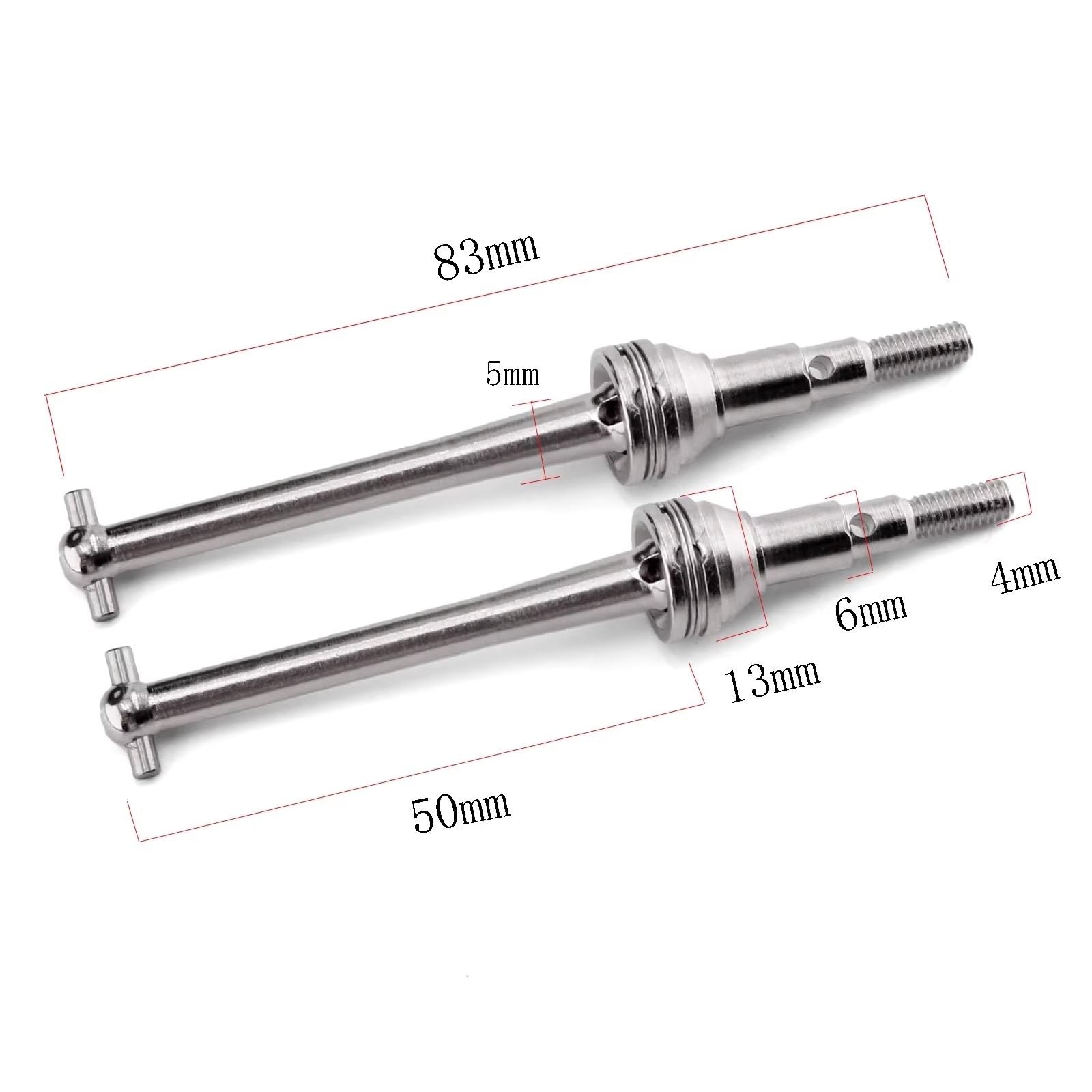 Per MJX 16207 16410 16208 14209 14210 1/16 2 Pezzi Albero Trasmissione CVD In Metallo RC Auto Camion Accessori Aggiornamento Per Hobby Componenti Trasmissione