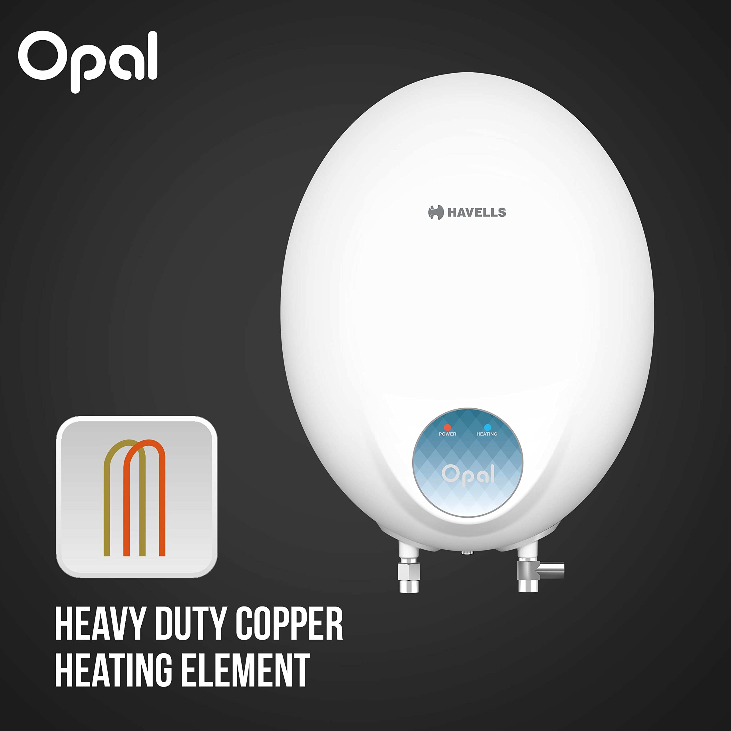 Buy Havells Opal 3 Litre 3000 watt Instant Water Heater (White) Online at  Low Prices in India - Amazon.in