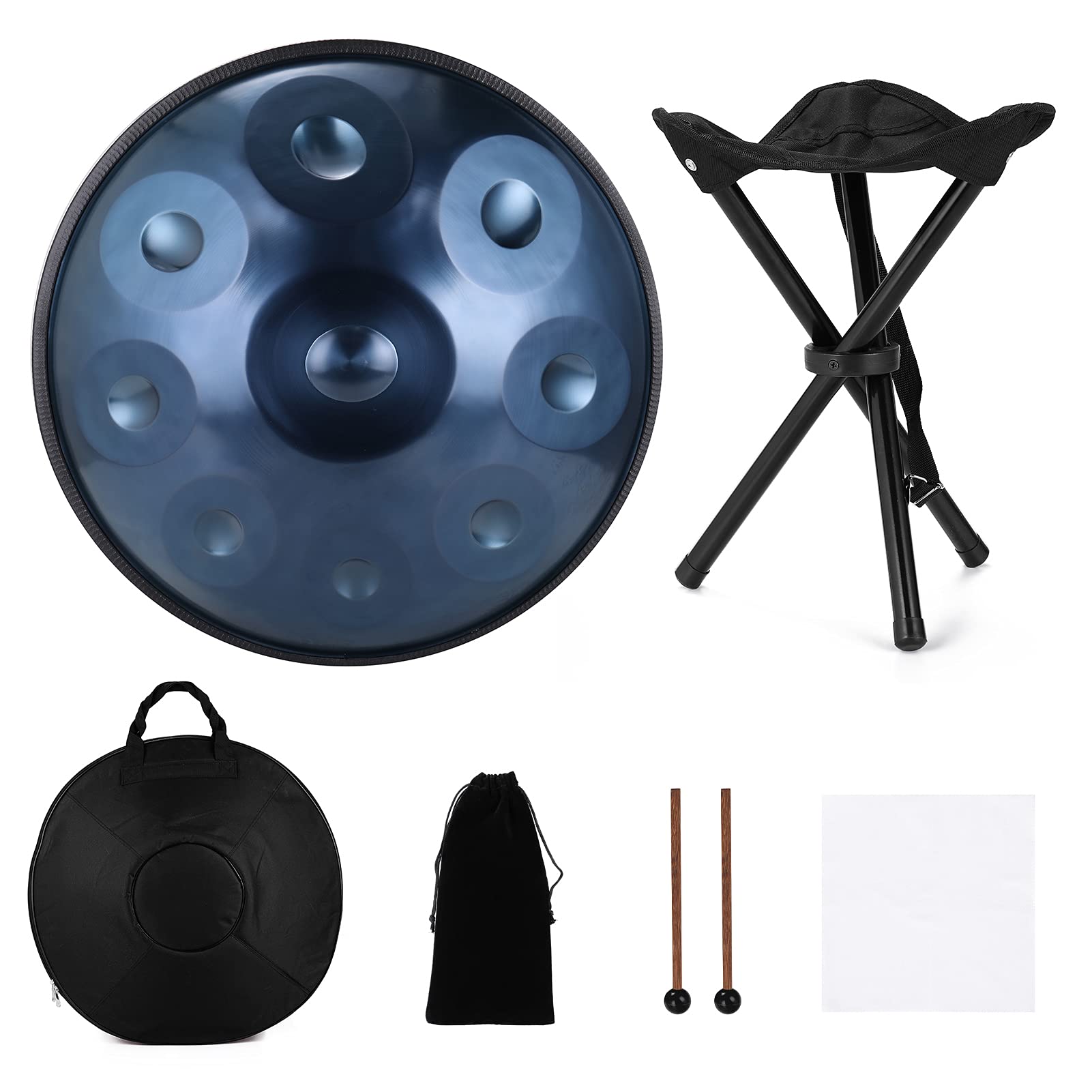 Handmade Performance Sound Healin Handpan Musical Instrument ift with Drum Ba