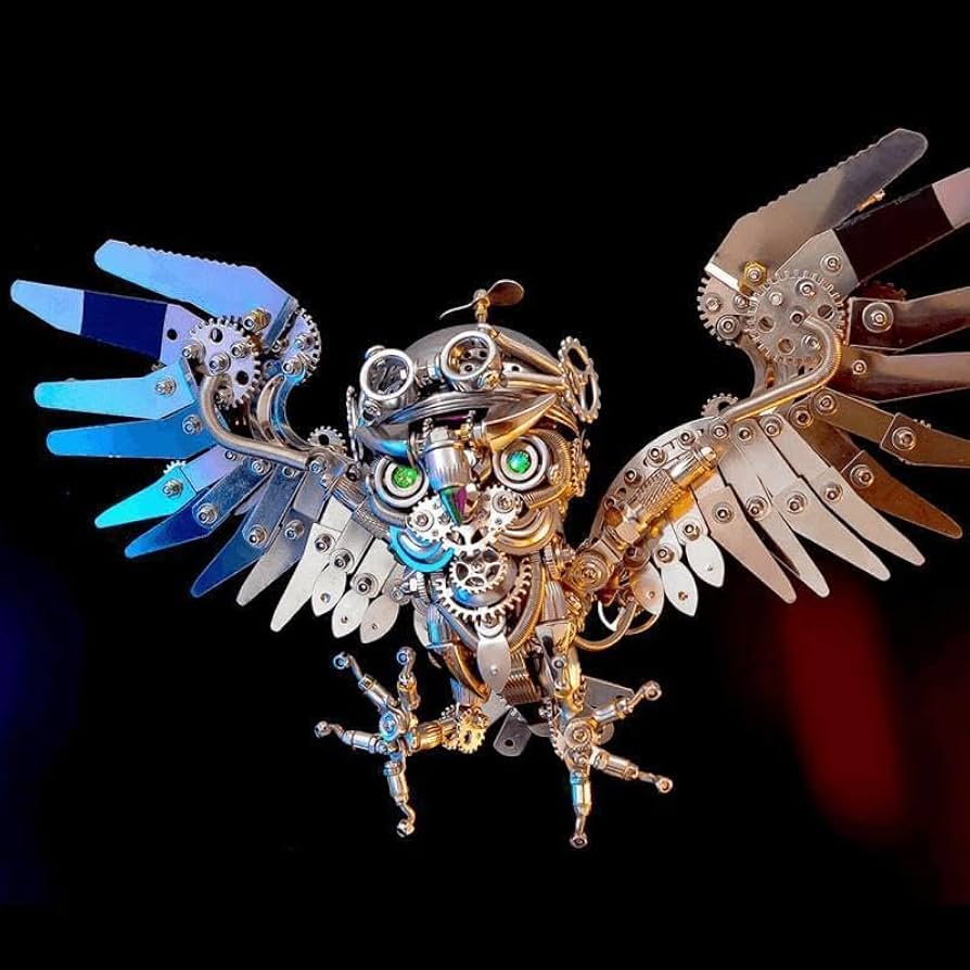 ビルディングブロック スチームパンク フクロウ 金属模型 プラモデル Amazon.co.jp: ビルディングブロック スチームパンク フクロウ 金属