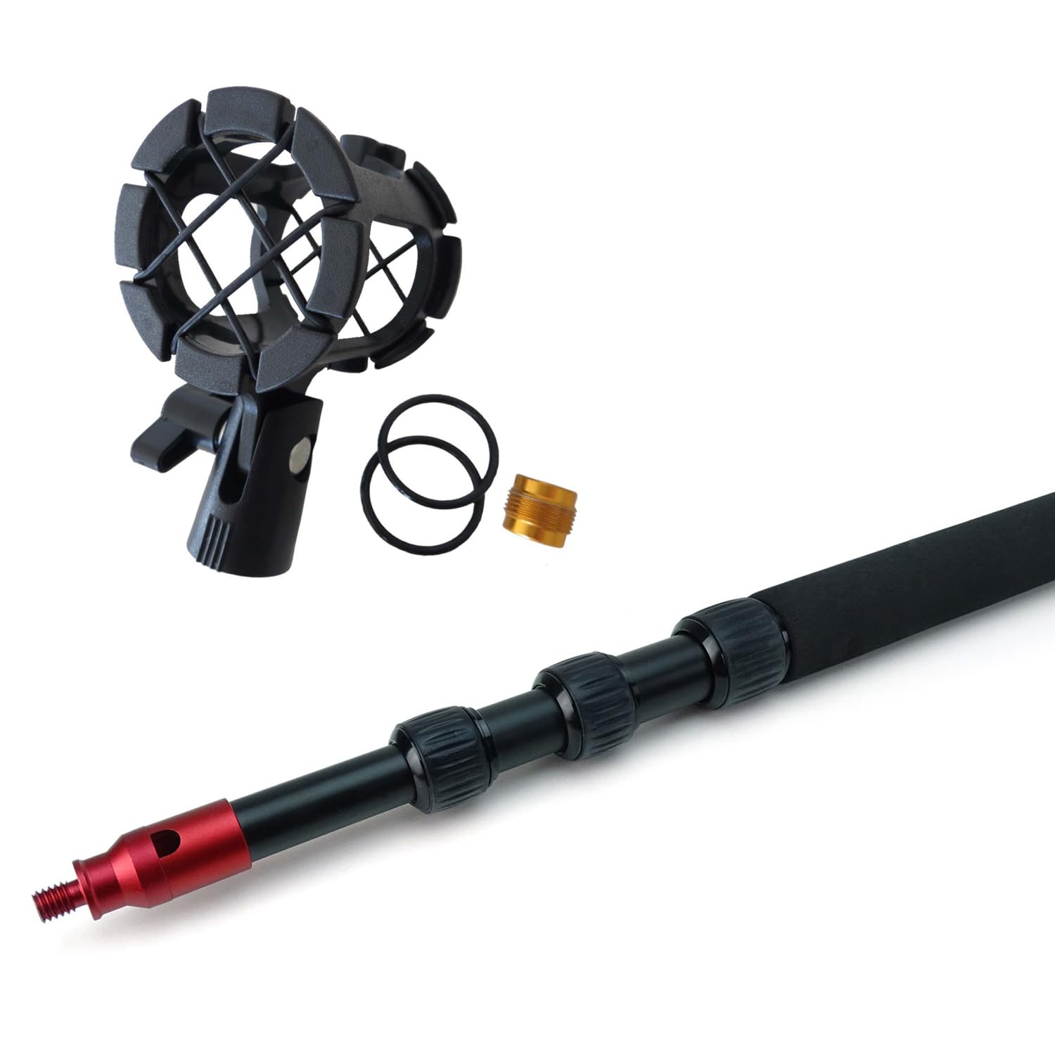 keepdrum mk3500 Tonangel Boompole ausziehbar bis 3,5m mit Tasche und Mikrofon-Spinne