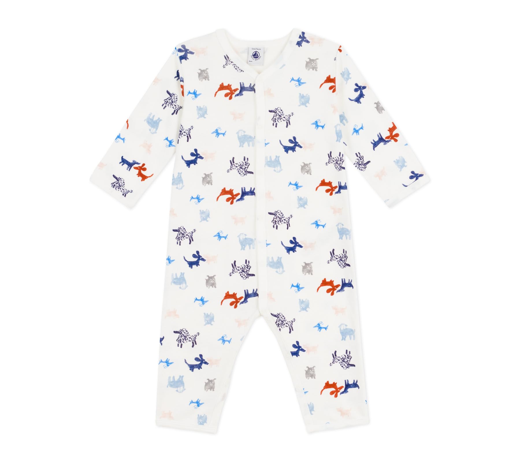 Petit Bateau A0fav Unisex Nightwear, Marshmallow/Multico, 3 mesi