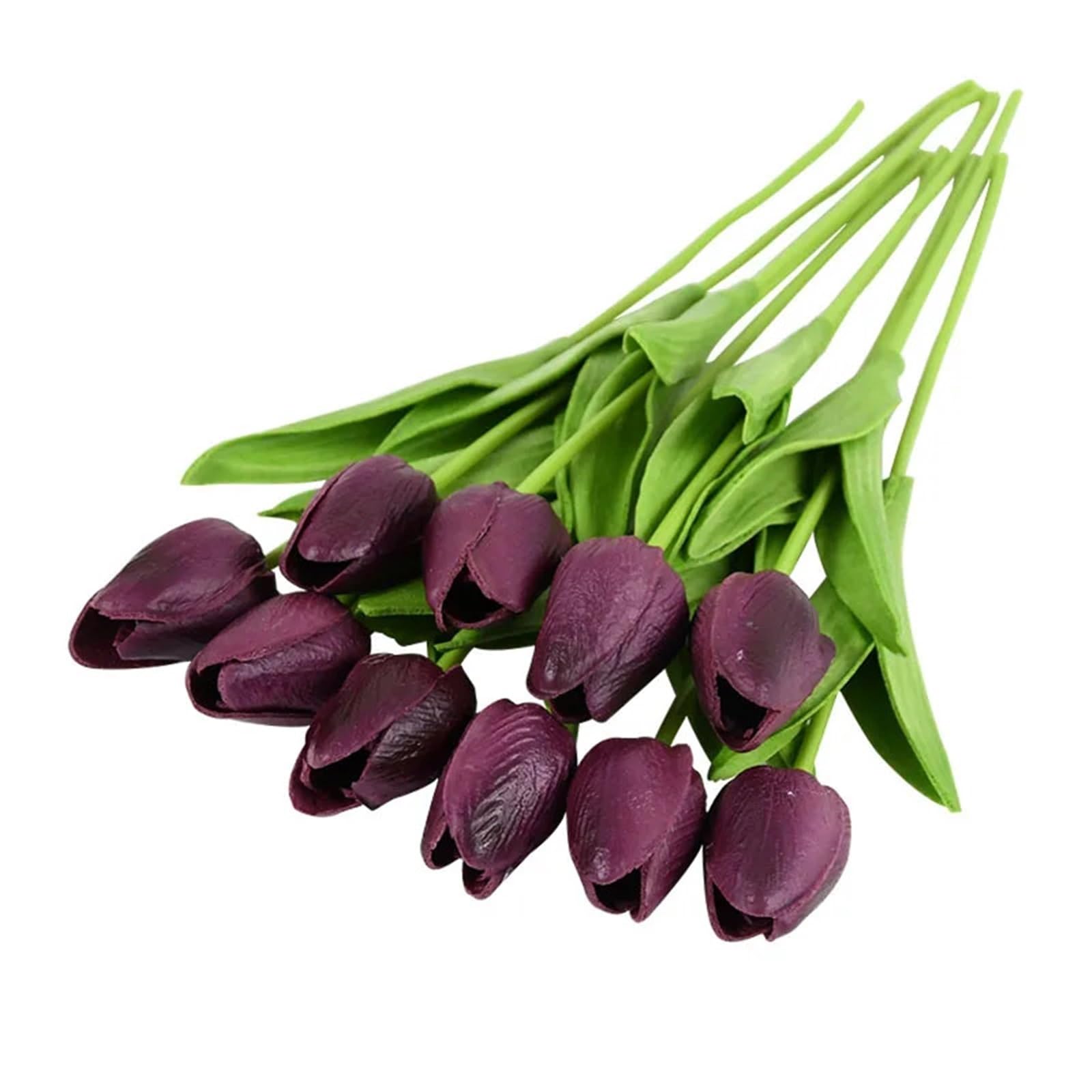 Dcrxz Artificial Flowers 10PCS Tulip Artificial Flower Real Touch Artificial Bouquet PE Fake Flower for Wedding Decoration Flowers Home Garden Decor(R)