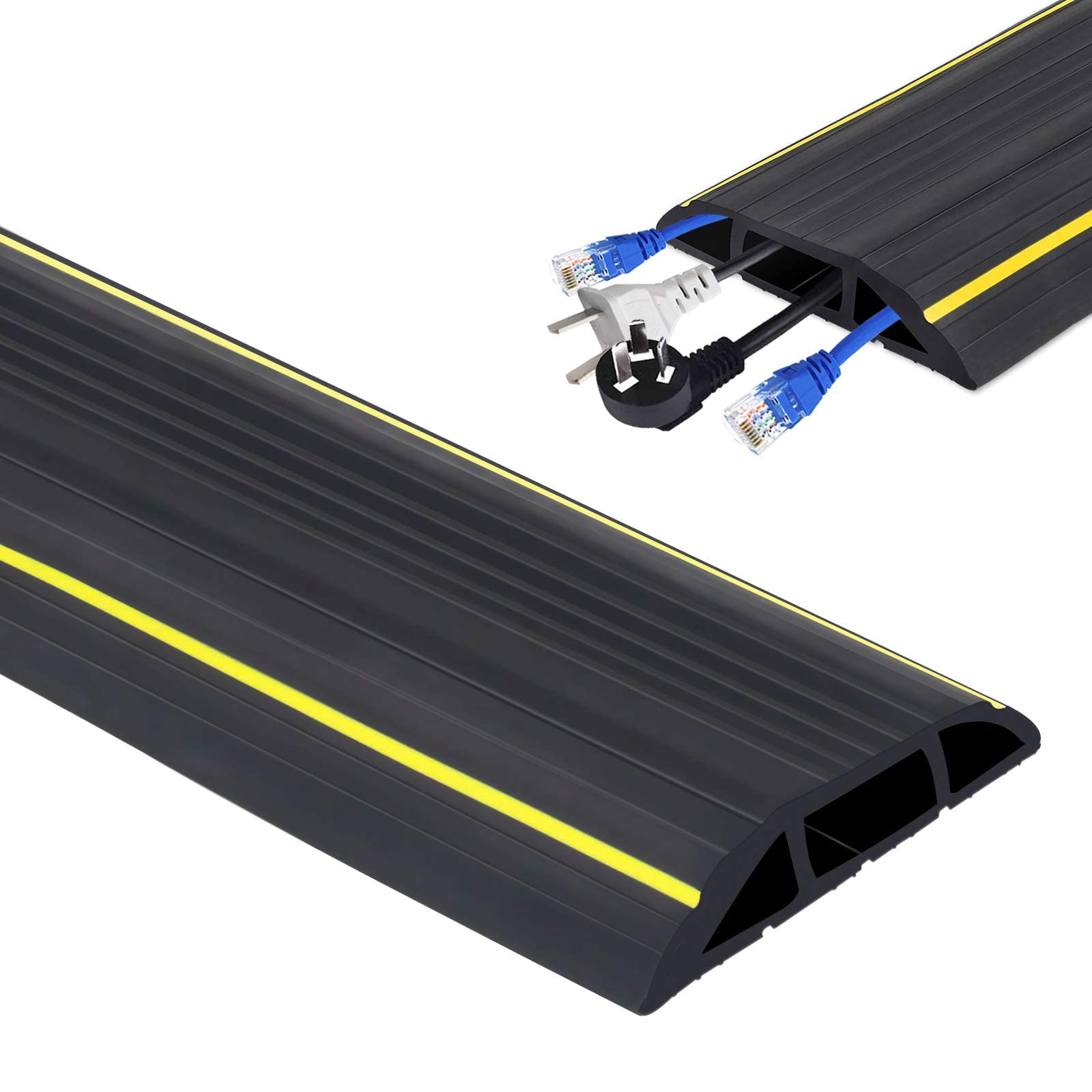 Buy Floor Cable Protector, 5M Floor Cable Cover 3 Cord Channels