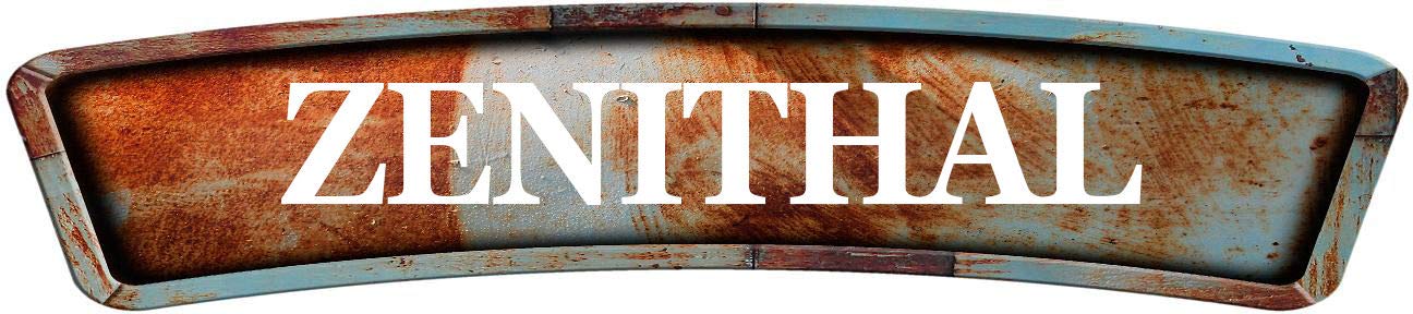 ZENITHAL Rusty Curved 8" Shaped Weathered Rustic Metal Look Magnet for use on Any Steel Surface