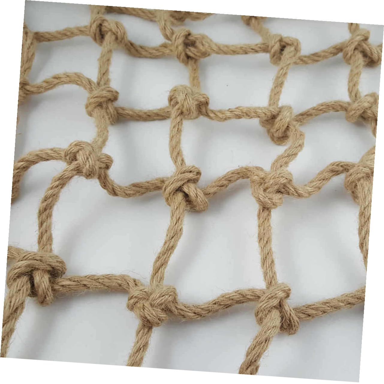 Papageienkletternetz aus Seil, Bissfest, 50x100cm | Khaki, als Hängevariante Nutzbar, für Käfig und Spielplatz, Vogelspielzeug mit Kletterseil