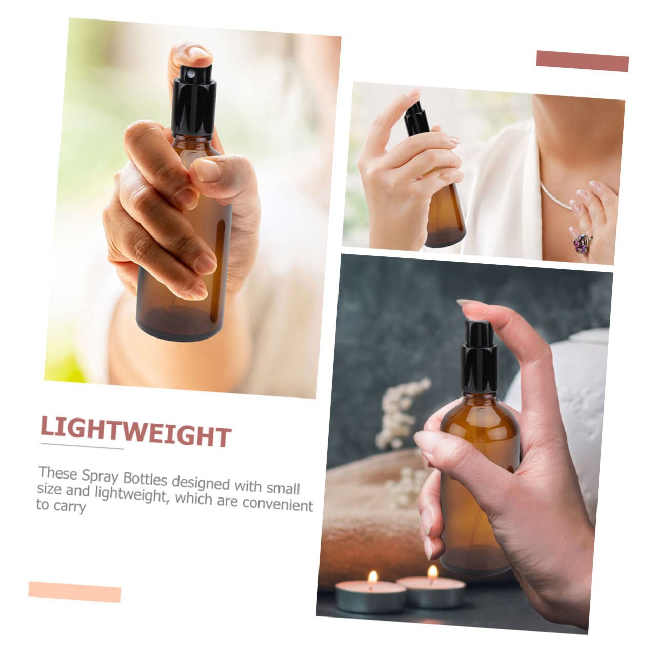 BESTYASH 12 Bottiglie Spray in Vetro Ambrato da 30ml Riutilizzabili Design Antigoccia per Viaggi e Uso Quotidiano Set di Flaconi Spray Essenziali per Olio