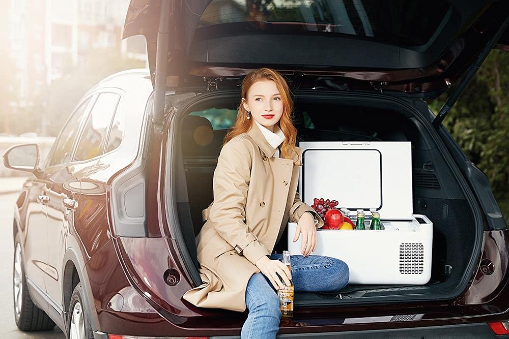 MOBICOOL MCG15 Kompressor-Kühlbox, 15 L, Kühlung bis -18 °C, mit leistungsstarker Schnellkühlung Weiß