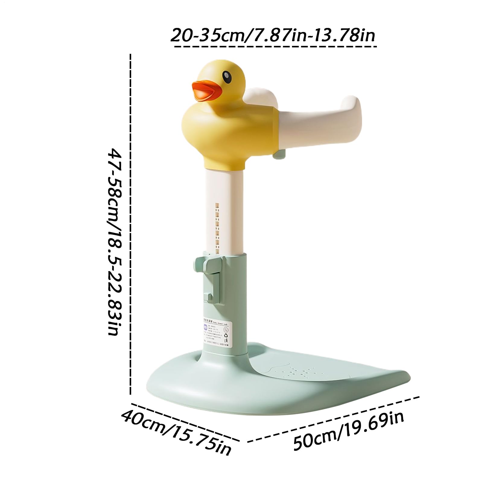 Soporte de Ducha para Bebés,Soporte de Baño de Pie para Niños y | Niñas | Altura Ajustable con Base Antideslizante para Bebés de 6 a 24 Meses