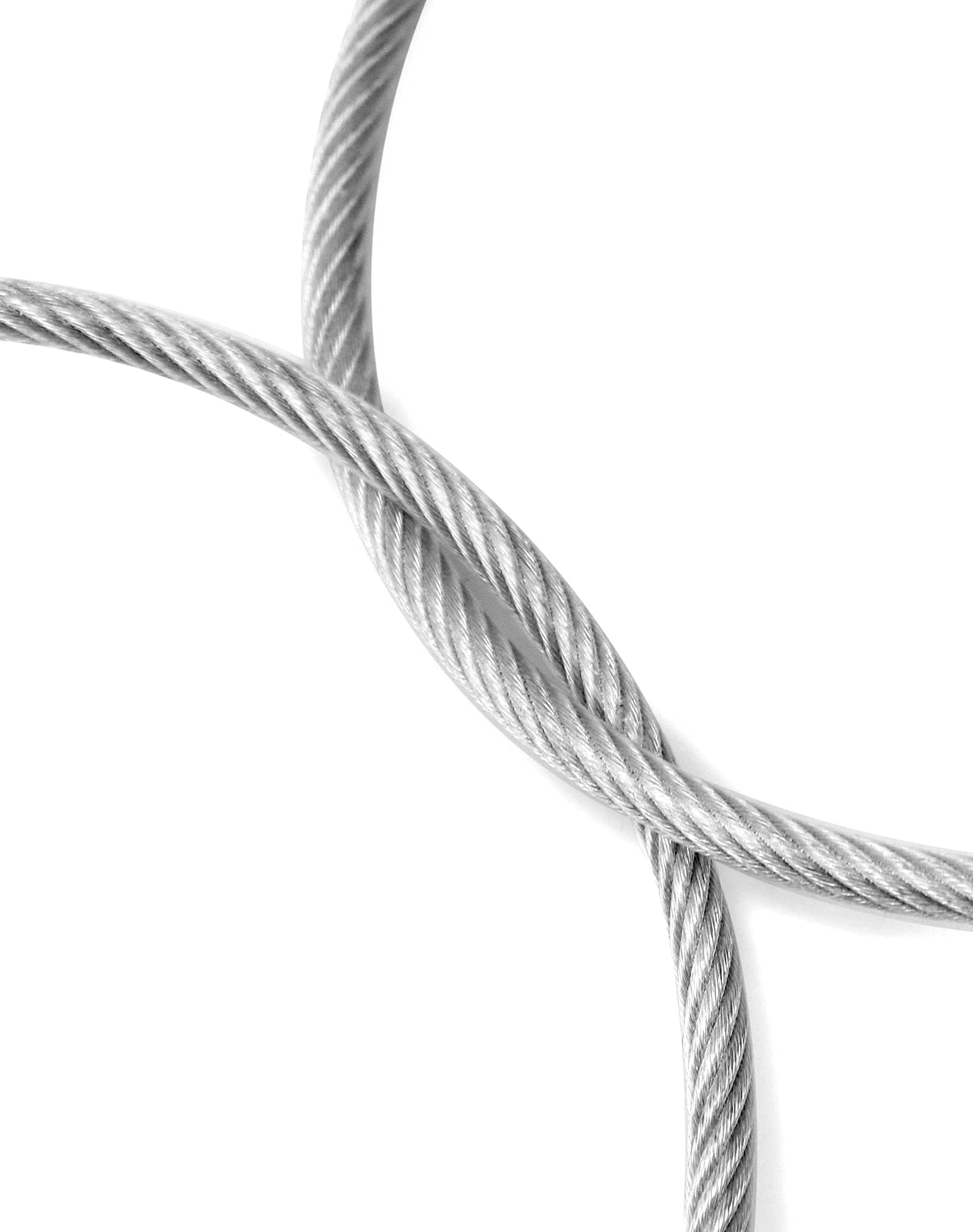 Paddle Wire QWORK Wire Rope, 1/8 In X 250 Ft Vinyl Coated Steel