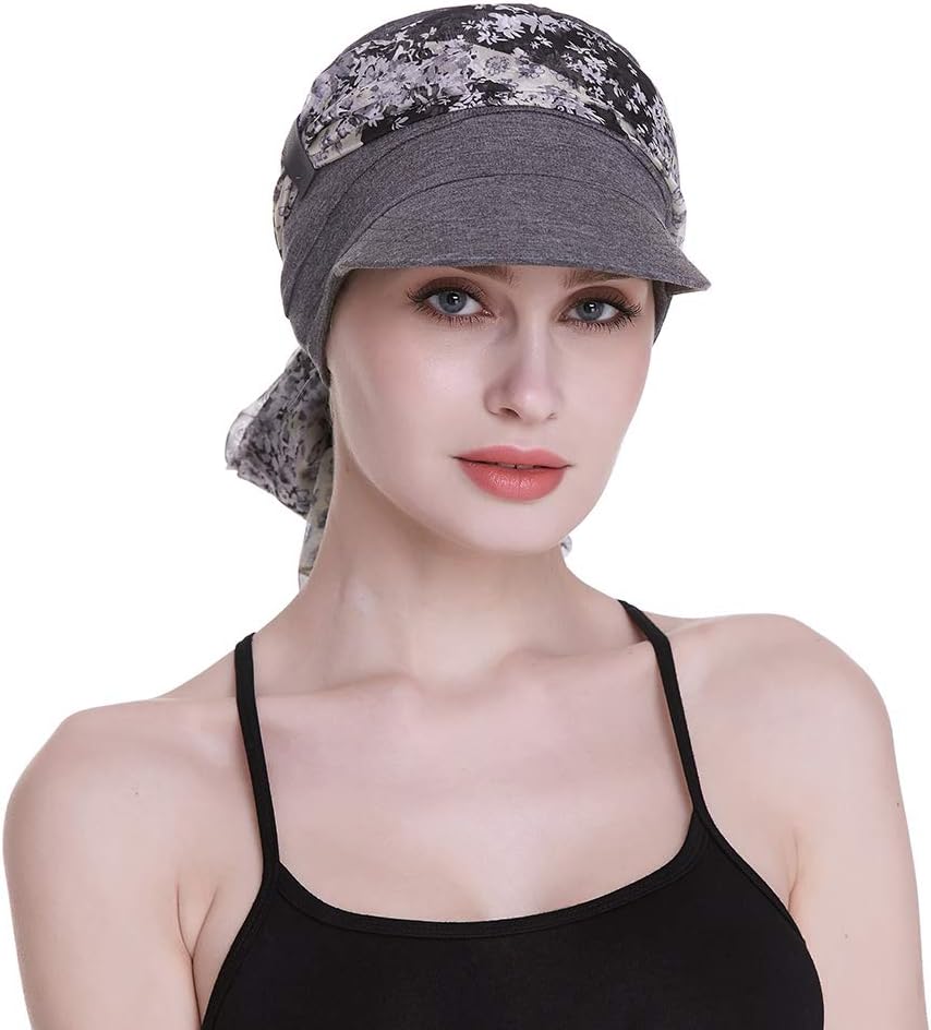 Newsboy Cap for Women Chemo Headwear with Scarfs Hair Loss Available All Year - Image 4