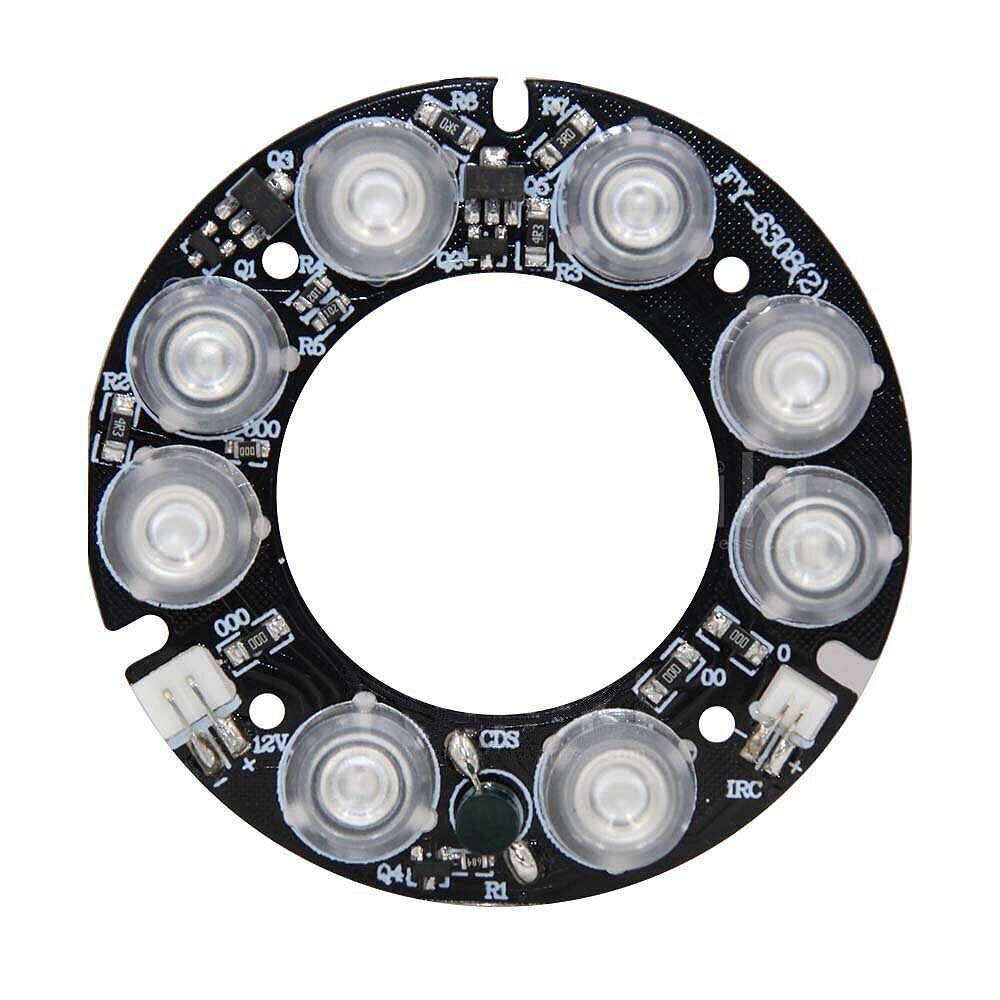 Vision nocturne infrarouge 10M-30M avec plaque LED IR 8 LED DC12V