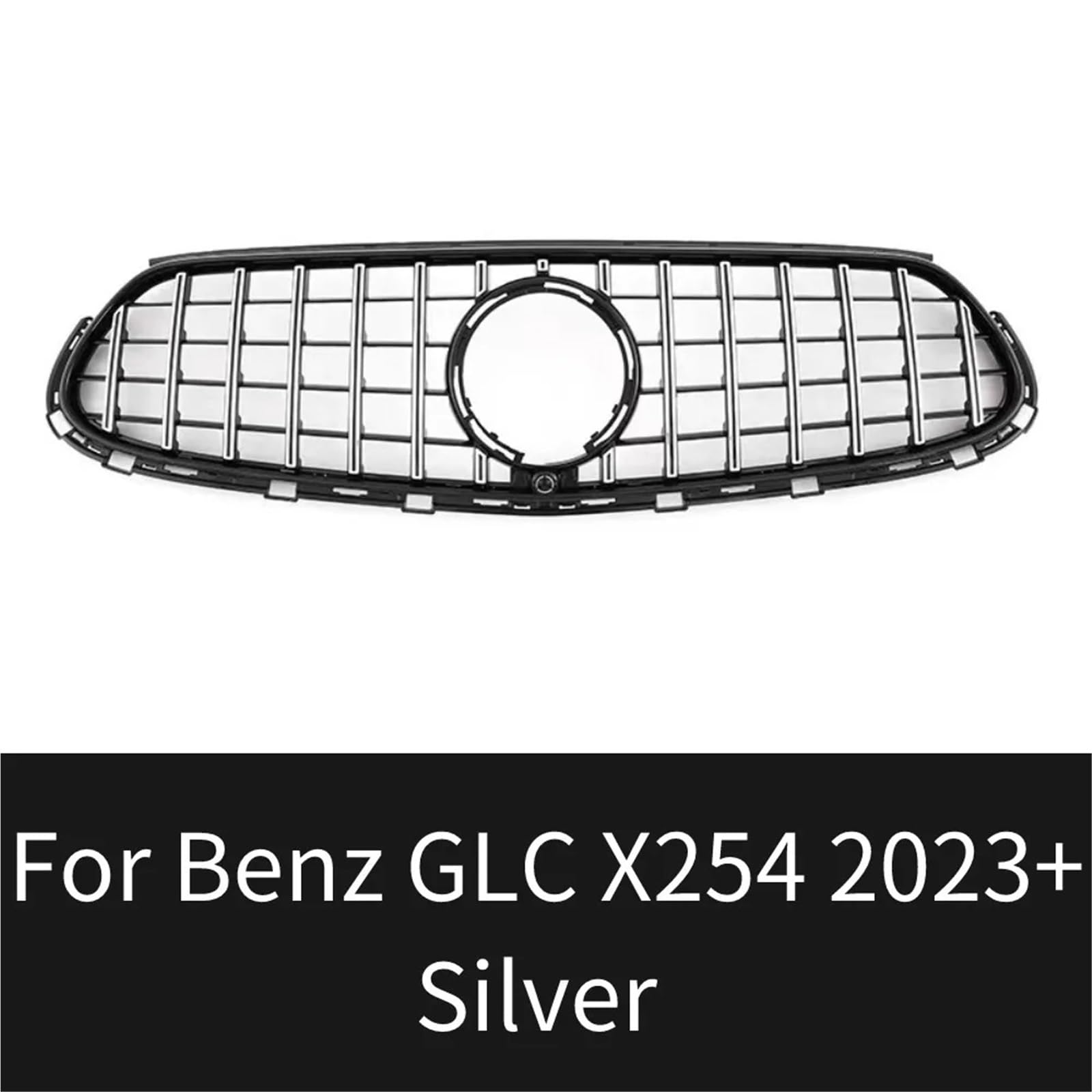 osłona chłodnicy silnika osłona GT Style Przednia kratka chłodnicy Wlot siatki Siatka pasuje do Mercedes Benz GLC X254 2023 2024+ Akcesoria tuningowe kratki samochodowej(Red)