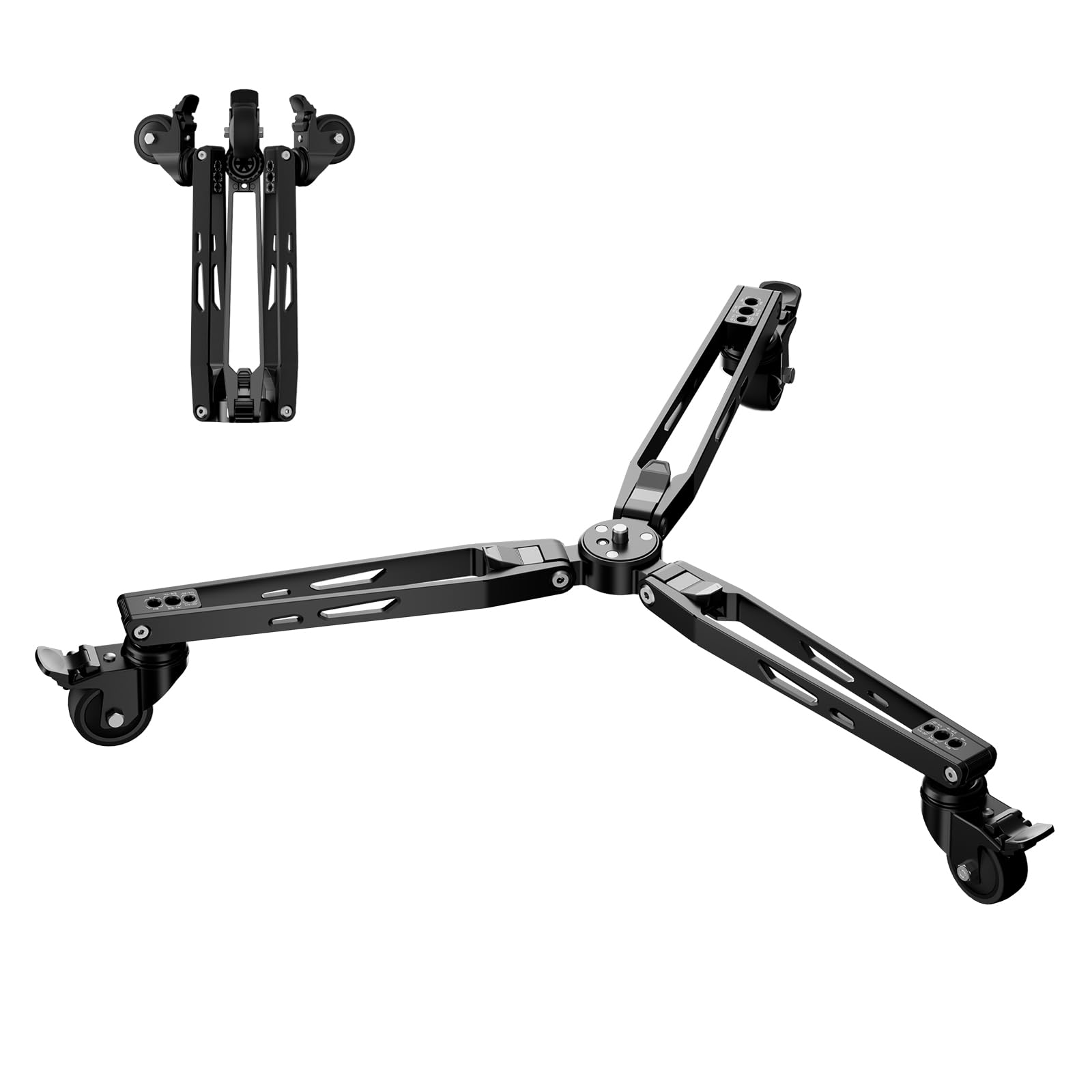 COMAN Base Mobile per Monopiede Dotata Girevoli a 360° una 3/8 di Pollice | Base Mobile per Monopiede Compatibile con Monopiedi per Diverse Fotocamere e Videocamere, Supporta un Carico Massimo di 30kg