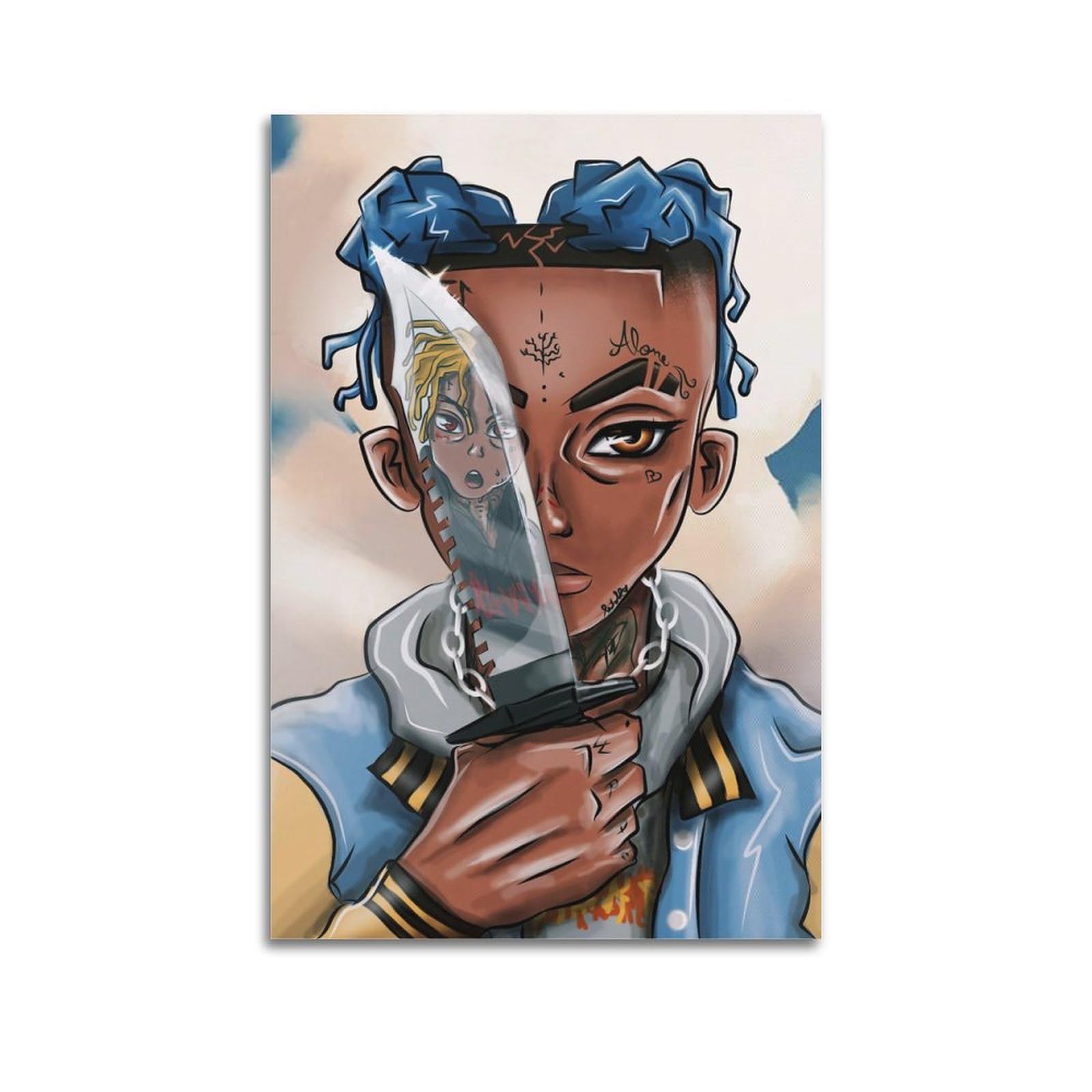 Amazon.co.jp: XXXTENTACION Cartoon Character Poster ポスター装飾