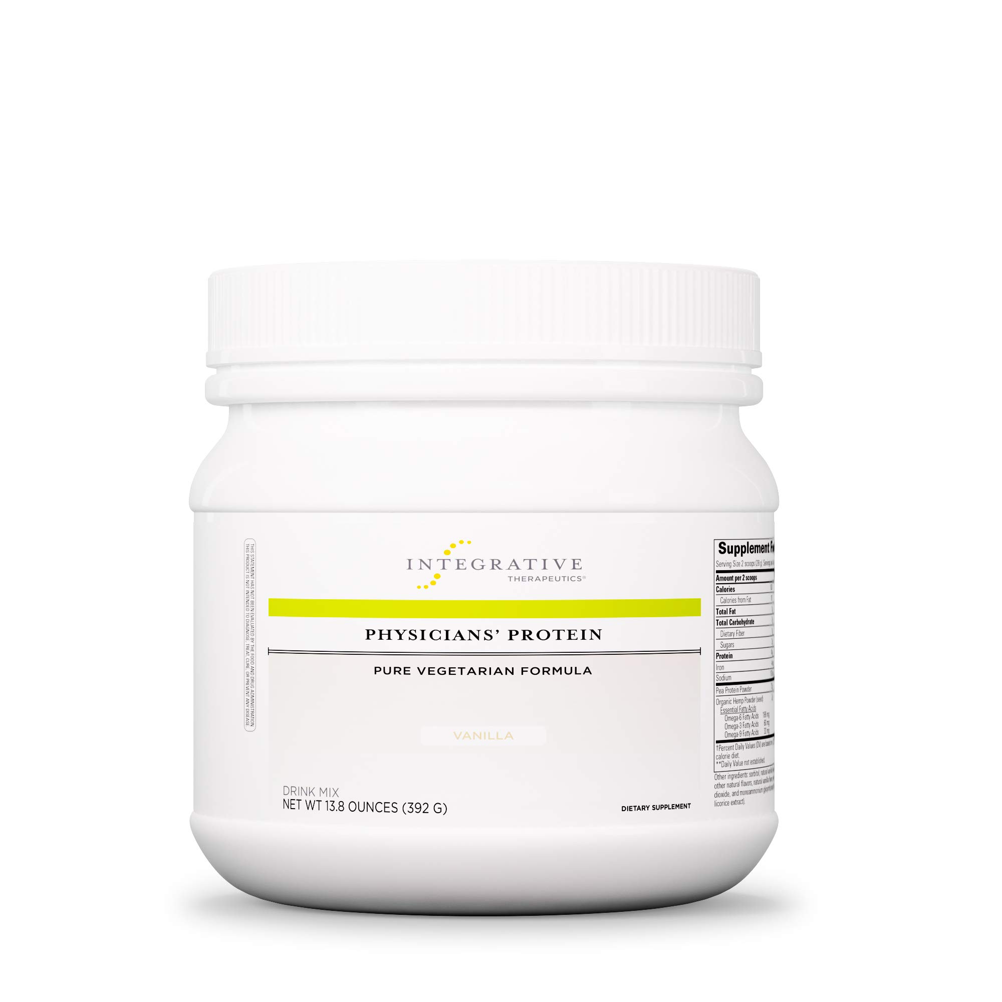 Integrative Therapeutics - Physicians' Protein - Pure Vegetarian Formula - Mild Vanilla Flavor - 13.8 oz