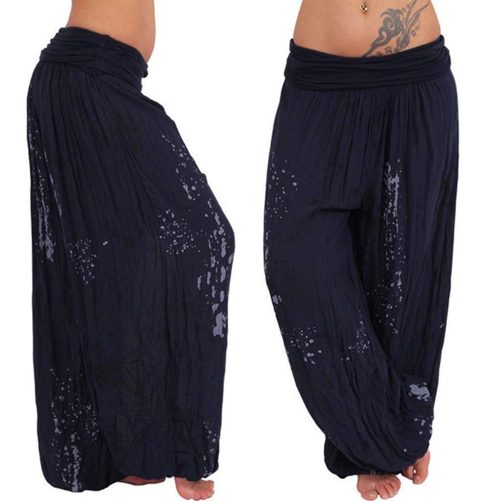 Pantalon sarouel large pour femme, pantalon de loisirs léger avec taille